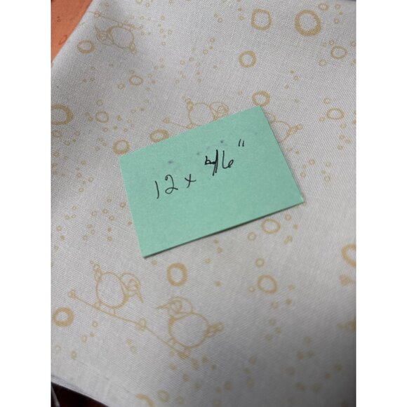 Cheap Talk Yellow on Cream Print Cotton Fabric 12" x 46" Connecting Threads Sewi - Picture 6 of 8